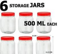 Clear Plastic STORAGE JARS Containers Pots With Lids Food Canisters Spices  Sweet