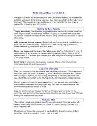 posting a resume_online