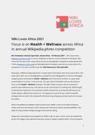 April 15, 2021 | staff writers nutritio. Wiki Loves Africa 2021 Communications Materials Meta