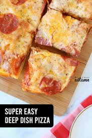 The Easiest Deep Dish Pan Pizza Recipe 4 Ingredient Crust It S Always Autumn