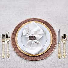 Set of 4 stainless steel copper metal 33cm round charger plates under plates #bergner #alloccasions. Hammered Antique Copper Charger Plate Buy Hammered Antique Copper Charger Plate Wedding Charger Plates Plates Product On Alibaba Com