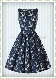 Das brautpaar hat sich für ein maritimes hochzeitsmotto. Lady Vintage 40er Jahre Vintage Nautical Kleid Tea Dress Navy Blau