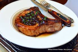 Grilled Bone In Pork Chop With Beurre Blanc Sauce Pork Pork Chops Recipes