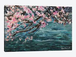 Check spelling or type a new query. Cherry Blossom Over Water Canvas Print By Vian Borchert Icanvas