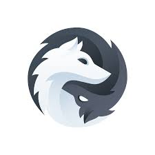 Black And White Wolf Logo Design By Larkef Selected For Logolounge Book 11 Logos Logo Branding Design Wolf Wolves Pet Logo Design Art Logo Animal Logo