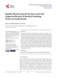 We did not find results for: Pdf Quality Monitoring Of Various Local And Imported Brands Of Bottled Drinking Water In Saudi Arabia