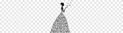 Suchen sie sich cat supplies bei shein? Brautkleid Zeichnen Cartoon Frauen Ballon Cartoon Schwarz Und Weiss Png Pngegg