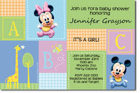 You just need to put elements of minnie mouse theme and your invitation is ready. Baby Mickey Minnie Mouse Baby Shower Invitations Print Your Own Twins Invite Home Garden Patterer Greeting Cards Party Supply