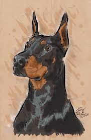 Thingiverse is a universe of things. Zeus Portrait Johnny Praize Drawings Illustration Animals Birds Fish Dogs Puppies Doberman Pinscher Artpal