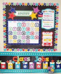 Marquee Calendar Bulletin Board Kindergarten Classroom Decor Birthday Board Classroom Star Themed Classroom