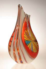 Murano Art Glass Vase By Gianluca Vidal Glass Art Art Glass Vase Murano Glass Vase