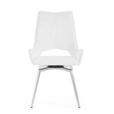 Global Furniture D4878dc Bucket Swivel Seat Style White Dining Chair Set Of 2