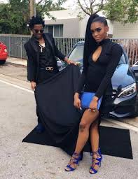 Proving that black prom hairstyles don't have to be intricate rihanna channelled major vibes with this romantic, wavy high ponytail, showing that prom hairstyles for black girls don't always require a glam squad! Black Girl Prom Dress Long Sleeve Mermaid Prom Dresses Long 2017 High Neck Side Ruffles Leg Slit Evening Party Gown Mermaid Prom Mermaid Prom Dressgirls Prom Aliexpress