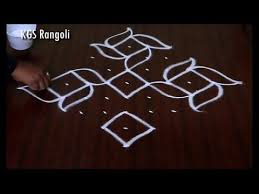 Easy Rangoli With 9x1 Dots Simple Kolam Daily Rangoli Make Rangoli Kolam Kgs Rangoli You Simple Rangoli Small Rangoli Design Rangoli Border Designs