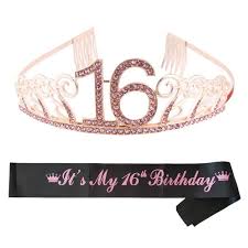 Gift giving is a happy event, but it might be especially tricky when the etiquette and expectations of the professional world apply. Sweet 16 Birthday Party Tiara Crown Headband Satin Sash For Girl 16th Birthday Princess Party Decoration Cake Topper Favor Gifts Big Offer B82f9 Goteborgsaventyrscenter