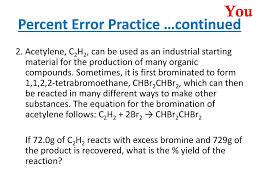 It is always necessary to understand the cause of the error, such as whether it is the current accepted value of the speed of light is almost 299,800 km/s. Ppt Percent Yield Powerpoint Presentation Free Download Id 2277061