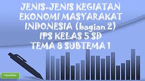 Sep 06, 2020 · kunci jawaban ips kelas 8 halaman 61 aktivitas individu kegiatan 5. Jenis Jenis Kegiatan Ekonomi Masyarakat Indonesia Bagian 2 Ips Kelas 5 Sd Tema 8 Subtema 1 Youtube