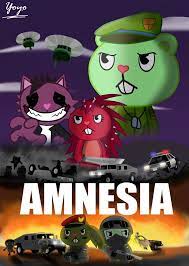 Htf Amnesia Poster 2 In 2021 Happy Tree Friends Flippy Happy Tree Friends Funny Pictures