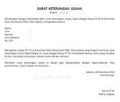 Perlu kita beritahu mengenai surat izin yaitu surat izin adalah surat sebagai sarana pemberitahuan izin seseorang yang di maksud tidak bisa. 10 Contoh Surat Keterangan Usaha Dari Rt Rw Dan Kelurahan Suratresmi Id