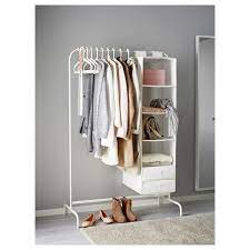 Hide or display your things by combining open and closed storage. Mulig Clothes Rack White 99x152 Cm Ikea