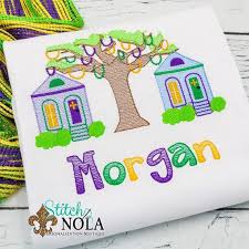 mardi gras bead tree with shotgun houses sketch embroidery mardi gras bead tree sketch embroidery bead tree mardi gras shirt