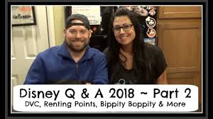 Disney Q A 2018 Part 2 Dvc Renting Points Bippity Boppity More