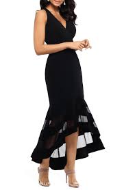 Xscape High Low Flounce Midi Dress Nordstrom Dresses Elegant Black Dress Review Dresses