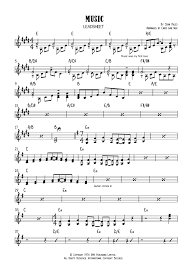 Music (arr. Chris Walther) by John Miles Sheet Music for Lead Sheet
