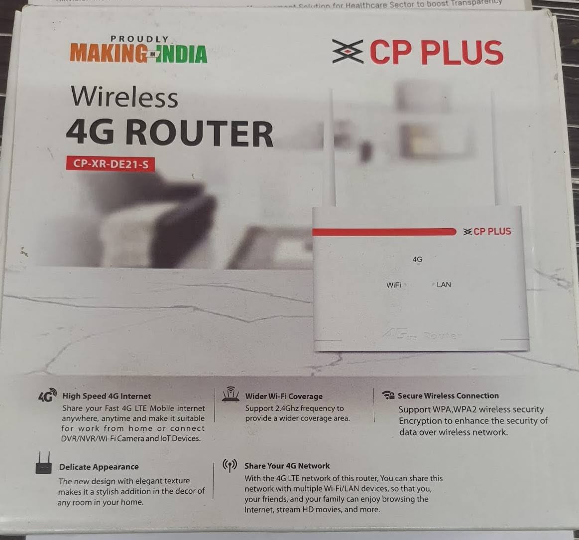 CP PLUS CP-XR DE21-S WIRELESS 4G ROUTER product image