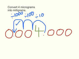 Converting Micrograms To Milligrams Moving The Decimal Point