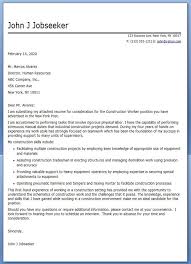 construction worker cover letter sample