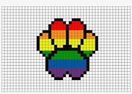 How to draw a heart in animal jam pixel art. Cute Animal Pixel Art Pixel Art Rainbow Paw Png Image Transparent Png Free Download On Seekpng