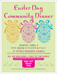 Easter sunday is celebrated on the first sunday after the ecclesiastical full moon that occurs on or. Rockland Church Hosting Takeout Easter Day Community Dinner Penbay Pilot