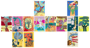 有樹 系列黃美惠版畫30 5x279x4cm v依展場空間而定 quilts blanket bed