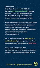 Sedangkan cerita yang menyebut bahwa keduanya dipertemukan kembali lalu menikah didasarkan pada kepercayaan masyarakat bani israil atau israiliyat, seperti kami telah rangkum berikut ini. Penghuniteologi Ø¯Ø± ØªÙˆÛŒÛŒØªØ± Kisah Nabi Yusuf A S Menurut Al Quran Hadith Kolaborasi Bersama Nabilrosdi