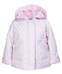 Widgeon Girls Hooded Quilted Barn Jacket Coat Pink