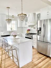 They can also go in a number of style directions. White And Gold Kitchen Reveal Pretty Twinkle Design