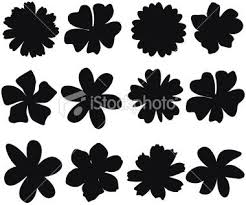 Self Illustrated Spring Flower Silhouette Please See Some Similar Flower Silhouette Flower Outline Flower Template