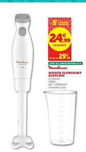 Offre Mixeur Plongeant Easychef Moulinex Chez Super U