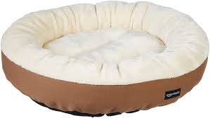 Cave dog bed for extra small/small dogs washable soft sleeping cushion gray red. Buy Amazonbasics Round Bolster Pet Dog Bed 20 X 6 Inches Brown Online At Low Prices In India Amazon In