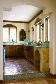 turquoise tile kitchen