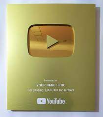 Custom Youtube Gold Play Button