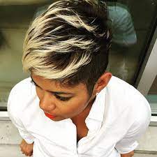 Moreover, this is a mohawk inspired hairstyle where the sides around the head are cut very short and the topper portion of the head is decorated with beautiful short blond hair. 60 Great Short Hairstyles For Black Women To Try This Year