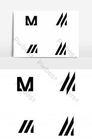M Logo Unicolor Graphic Element Graphic Elements Template