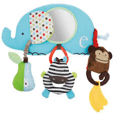 There are a lot of unusual animals in the abc zoo. Skip Hop Alphabet Zoo Stroller Bar Toys Elephant Mirror Toy Game Shop
