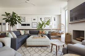 Designer Brittany Stiles Palm Springs Mid Century Modern Geometric Ottoman Farm House Living Room Modern Farmhouse Living Room Farmhouse Decor Living Room