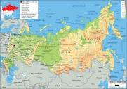 Russia Map (Physical) - Worldometer