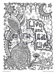 Start Coloring The Live And Let Live Coloring Page By Deborah Muller Featuring Details Such As Rabbits Moon Coloring Pages Animal Coloring Pages Coloring Pages