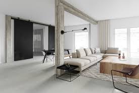 Concrete Slab Column Modern White Apartment Contemporary Apartment Modern Apartment Apartment Interior