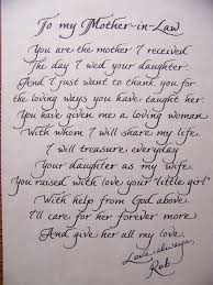 Letter To The Mother In Law Wedding Speech Lettering Letter To My Daughter